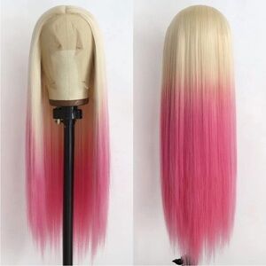 22” Pink Blonde Lace Front Wig NEW